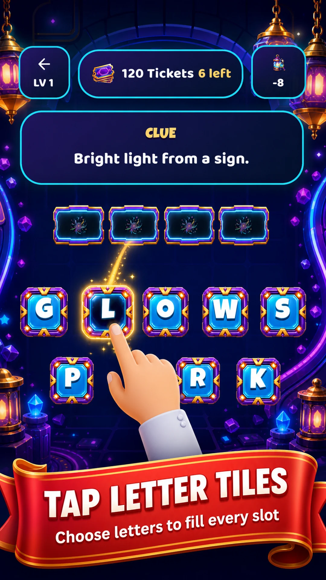 Word Wisp Lantern: Puzzle screenshot
